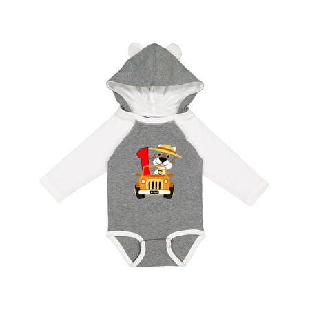 

Inktastic Safari 1st Birthday Gift Baby Boy or Baby Girl Long Sleeve Bodysuit