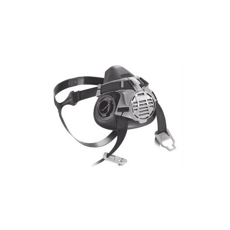 MSA Large Black silic Advantage 420 Half Mask Facepiece Twin Port Air Purifying Respirator With ComforTop Headband