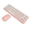 thumbnail image 4 of Combo Clavier et Souris Sans Fil, Clavier pour Machine à Écrire 68 Touches avec Mignons Touches Rondes Rétro, Combo Clavier et Souris Ergonomique Portable pour Ordinateur, 4 of 7
