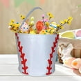thumbnail image 5 of S SERENABLE Easter Eggs Bags Easter Bunny Baskets Sports Balls Printing Candies Bucket Tote Bag for Children Kids Baseball, 5 of 8