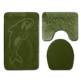 thumbnail image 1 of Bewildely Juego de alfombrillas con textura de poliéster, base al tacto y antideslizante para un baño seguro, no fácilmente Decoración del hogar PJ210611-B002 50*80cm, 1 of 6
