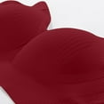 thumbnail image 4 of Sailboat Seamless Bras for Women Ribbed Wireless Push Up Full Coverage Adjustable Everyday Sports Bra Solid Color Plus Size Wine 36, 4 of 5