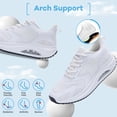 thumbnail image 5 of Z ZARPION Women Arch Support Walking Shoes Plantar Fasciitis Pain Relief Orthotic Casual Sneakers White Size 9.5, 5 of 9