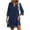 Blue, variant on Up to 65% Off Beach Dresses for Women, Women's Casual Summer Dress With Solid Color Lace V-neck And Five-quarter Sleeves