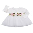 thumbnail image 1 of Nouveau-né Bébé Filles Robe Fleur à Manches Longues une Ligne Robes en Tulle, 1 of 3
