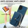 thumbnail image 4 of for Samsung Galaxy A42 5G Wallet Case, Crossbody Phone Purse with Card Holder for Women, Zipper PU Leather Carrying Cover Gift with Shoulder Strap Kickstand Anti-drop for A42 5G - Blue, 4 of 10