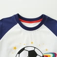 thumbnail image 4 of POPTEM Toddler Boys Graphic Tees Long Sleeves Shirts Football Print Tops White 5T, 4 of 9