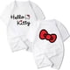 thumbnail image 4 of Hello Kitty, nueva Camiseta deportiva informal de manga corta con estampado de dibujos animados para primavera y verano para niños y niñas, camisetas grandes para niños, 4 of 5