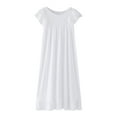 thumbnail image 1 of Kids Toddler Girls Spring Summer Solid Lace Ruffle Sleeveless Princess Dress Sleepwear Clothes, 1 of 8