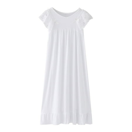 

LLDYYDS Kids Toddler Baby Girls Spring Summer Solid Lace Ruffle Sleeveless Dress Sleepwear