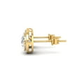 thumbnail image 3 of Forever Jewels 3 Ct Round Cut Moissanite Womens Halo Stud Earrings 14K Yellow Gold Plated, 3 of 4