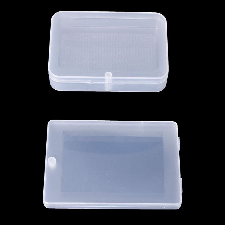 Rectangular Plastic Clear Transparent Storage Box Collection Container  Organizer