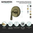 thumbnail image 4 of Kingston Brass KS4030HL Metropolitan Single-Handle Six-Way Diverter Valve with Round Trim Kit in Matte Black, 4 of 5