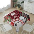 thumbnail image 6 of Red Plaid Snowman Christmas Table Cloth Waterproof Tablecloths, Winter Snowflake Xmas Gifts Tablecloth Dining Table Cover for Kitchen Party Tabletop Outdoor, Square Tablecloth 54x54 Inch, 6 of 9