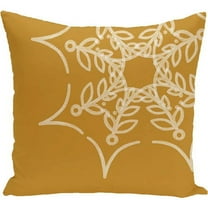 Simply Daisy 16" x 16" Web Art Polyester Indoor/Outdoor Pillow, Yellow (1 count)