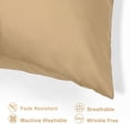 thumbnail image 3 of 2 Pcs Zippered Silky Satin Pillowcases Gold Queen Size Pillow Cases Covers, 3 of 9
