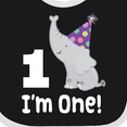 thumbnail image 4 of Inktastic Babys 1st Birthday Elephant Zoo Animal Boys or Girls Baby Bib, 4 of 4