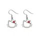thumbnail image 1 of Pendientes de aleación de Hello Kitty para niña, joyería con cabeza de gato de dibujos animados, hueca de rubí a la moda, dulce colgante para la oreja, regalo para niña, 1 of 3