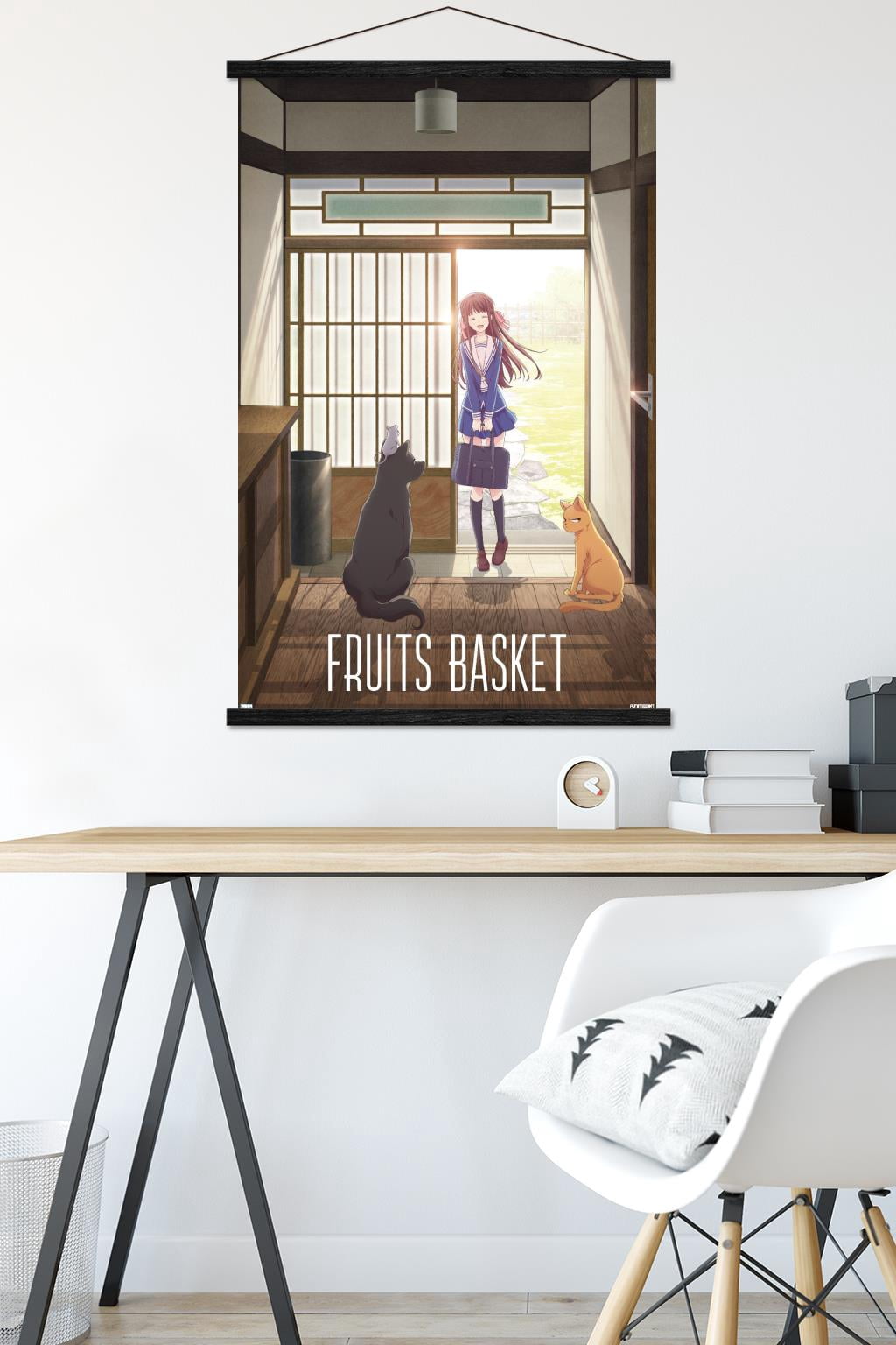 Fruits Basket - Teaser Animals Wall Poster with Magnetic Frame, 22.375" x 34"