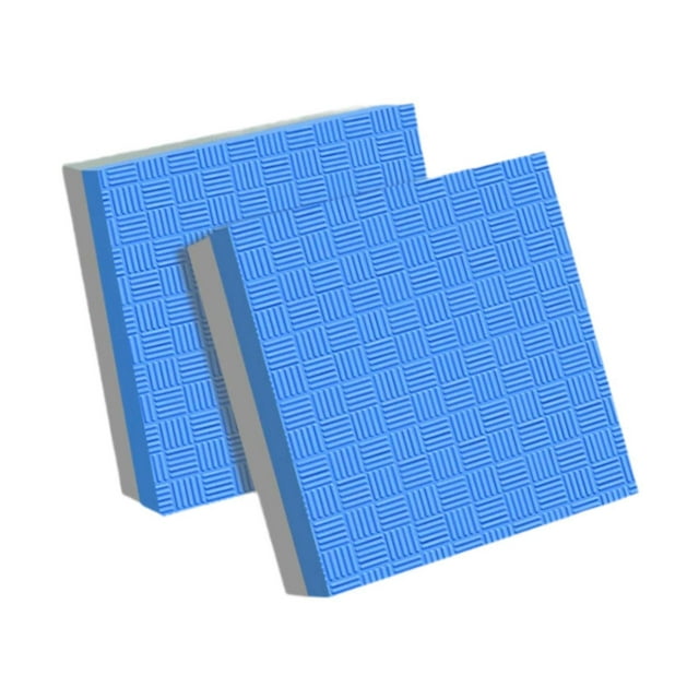 Paquete de 2 almohadillas para levantamiento de pesas, alfombrilla silenciosa, multifuncional, protección para el suelo, peso Azul Gris 50x50x4cm