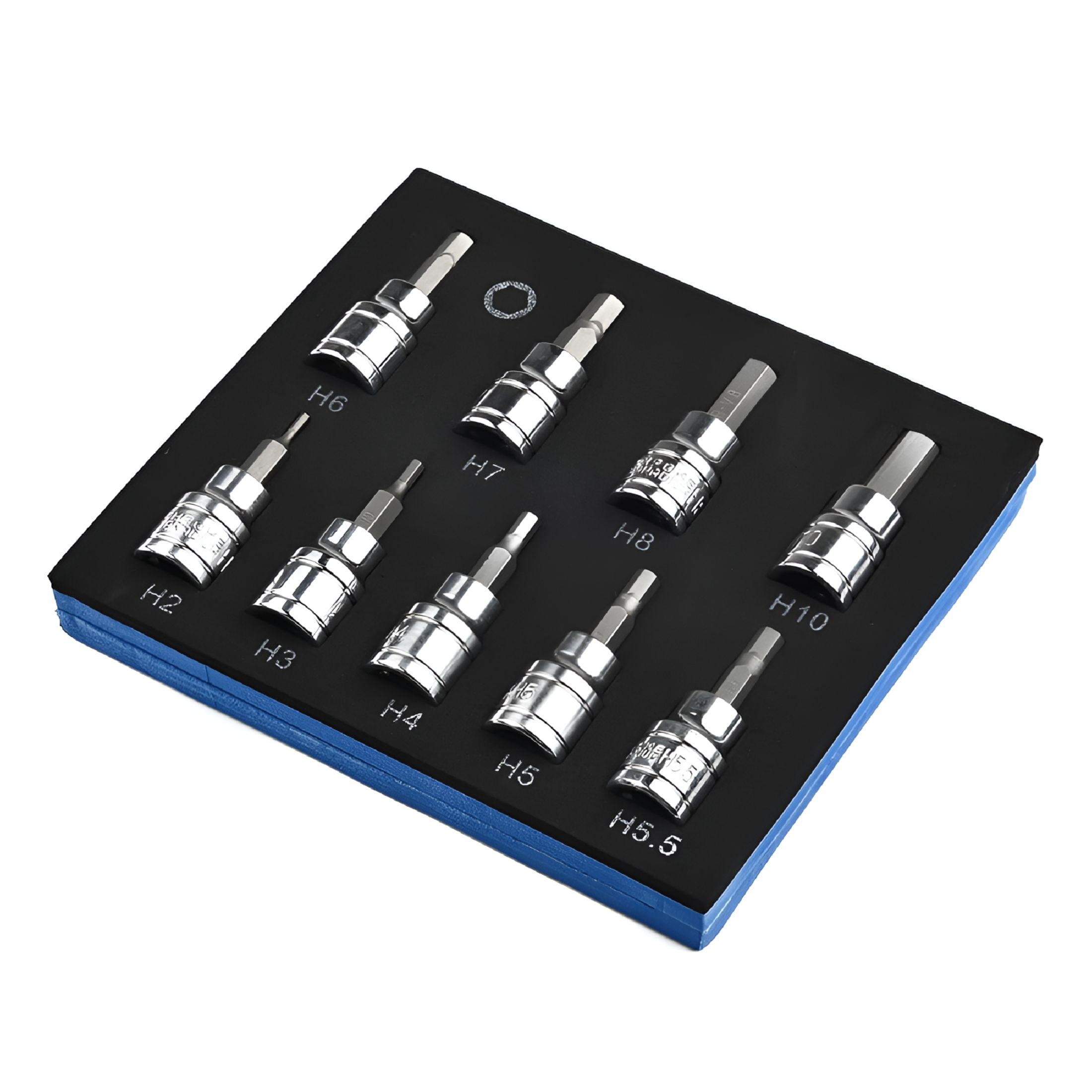 Capri Tools 32-Piece Hex Bit Socket Set – Metric & SAE, S2 Steel, Blow-Molded Case