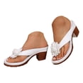 thumbnail image 3 of YLYL Women Thong Sandals with Flower Wedge Platform Chunky Heel Slip on Dressy Casual Summer Flip Flops, 3 of 9