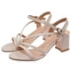 thumbnail image 1 of Sandalias con correa en el tobillo para mujer sandalias informales elegantes de cuero PU zapatos de oficina para mujer, 1 of 7