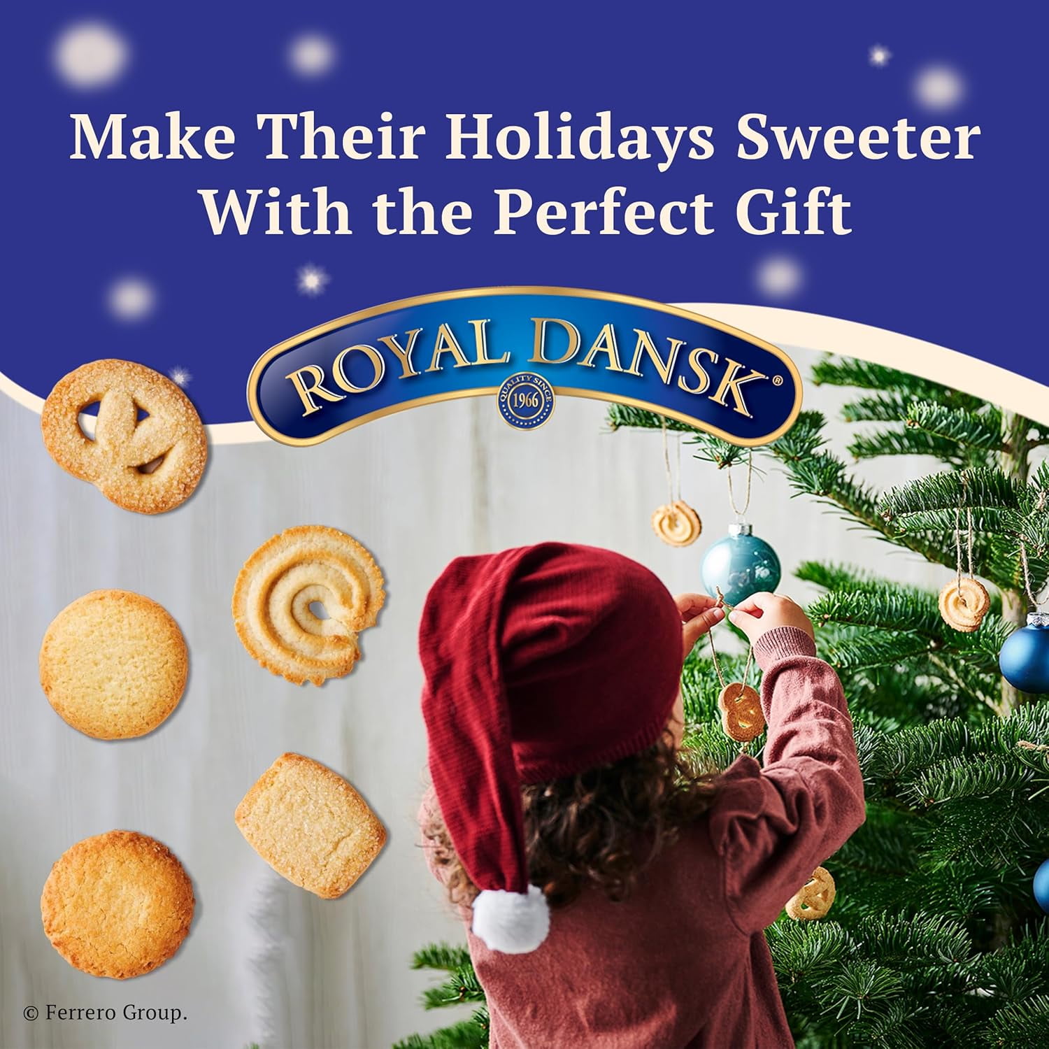 ROYAL DANSK Danish Butter Cookies, 48oz Exclusive Tin, Traditional Assortment, Holiday Gifts, Made with Real Butter, Perfect for Sharing with Recyclable Tin