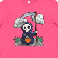 thumbnail image 4 of Inktastic Halloween Trick or Treating Cute Grim Reaper Youth T-Shirt, 4 of 5