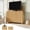 Natural, variant on Motorized TV Lift Cabinet for 32-60 Inch TVs, Modern Fluted Electric TV Lift Stand with 2 Memory Heights, Built-in Outlets & USB Ports, Ultra-Quiet Lift System, Indoor & Outdoor Use, Black