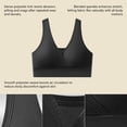 thumbnail image 5 of Lumistal Bras for Women No Underwire V Neck Sports Bra Wide Removable Padded Yoga Bra Medium Support Seamless Workout Bra Dancewear Bras for Women S, 5 of 7