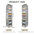 thumbnail image 2 of Hanging Closet Organizer and Shelves, 6 Tier Shelf with 2 Side Pockets, Storage Closet Hanging Shelf for Sweater and Clothes Organization, Foldable(2 Pack, Grey), 2 of 7