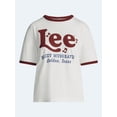 thumbnail image 6 of Kacey Lee Women's Distressed Graphic Ringer Tee, Sizes XS-XXL, 6 of 6