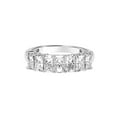 thumbnail image 2 of 2 Carat DEW Radiant-Cut Moissanite 10k White Gold Semi-Eternity Band, 2 of 4