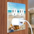 thumbnail image 3 of WIRESTER 2-Gang Duplex Outlet Wall Plate/Switch Plate Cover, Seashells On The Beach, 3 of 6