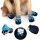 thumbnail image 5 of Botas para perros, 4 piezas de zapatos impermeables para perros con correas reflectantes antideslizantes, botas protectoras para perros para cachorros perros pequeños y medianos (L, azul), 5 of 5