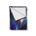thumbnail image 2 of Aurora Forest Soft Flannel Fleece Throw Blanket, Illustration with Aurora Borealis in the Sky over Night Woodland, Cozy Plush for Indoor and Outdoor Use, 50" x 70", Multicolor, by Ambesonne, 2 of 6