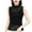Black, variant on Timegard Plus Size Tank Top for Women Lace Half High Neck Lightweight Sleeveless Slim Comfy Tee Shirts