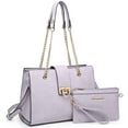 thumbnail image 3 of Dasein Hobo Handbag Vegan Leather Tote Chain Shoulder Purse for Women Satchel Bag With Matching Clutch, 3 of 8