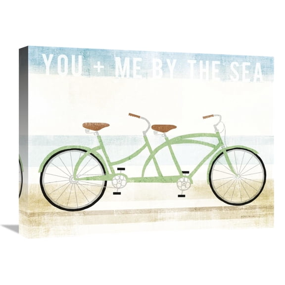Global Gallery's 'Beach Cruiser Tandem v2' By Michael Mullan Stretched Canvas Wall Art