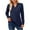 Dark Blue, variant on cfhntfmh Casual Shirts for Women Soft V Neck Buttons Knit Pullover Tops Lounge Long Sleeve Solid Color Tunic Blouses