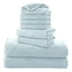 thumbnail image 1 of Juego de toallas Cosy Family de microfibra de 8 piezas (verde azulado claro), 1 of 7