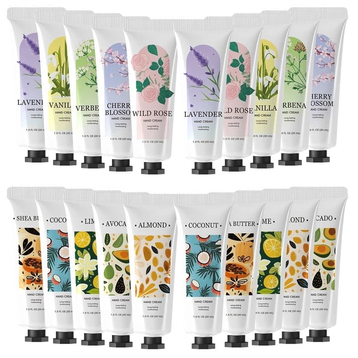 Crabtree And Evelyn 4 pc Hand Therapy Set .9 Oz each Pear and Pink