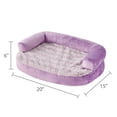 thumbnail image 2 of Vibrant Life Extra Small Round Corner Sofa Style Dog Bed, Purple, 15" x 20", 2 of 6