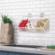 thumbnail image 5 of Organizador de cesta colgante de cocina montado en la pared | Especiero multifunción | Estante de cocina sin instalación de perforación | Bastidor de almacenamiento de ABS | 36x15x8cm | Blanco |, 5 of 6