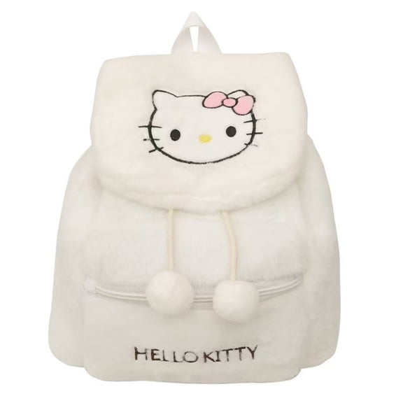 H11.4Inch  KT Cat Kuromi Cartoon Plush Backpack  Large Capacity Schoolbag