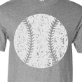 thumbnail image 4 of Inktastic Distressed Baseball in White T-Shirt, 4 of 5