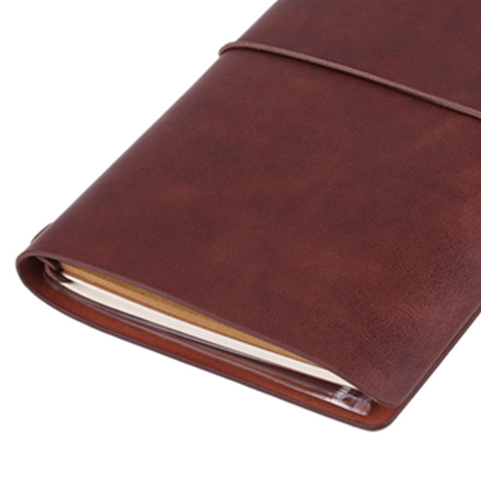 LAZIOEGR Classic PU Leather Travel Notebook – Dark Brown, Vintage‑Style Journal with Strap Buckle, Refillable, 5 Color Options