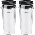 thumbnail image 1 of Replacement Parts 2PCS Single Serve Blender Cups with Slip & Seal Lids,Compatible with Nutri Ninja Blenders BL660 BL810 QB3000 BL770 BL780 BL740 (16oz), 1 of 8