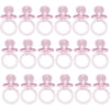 Mini Plastic Pacifier Baby Shower Favor Charms, 1 in, Pink, 18ct